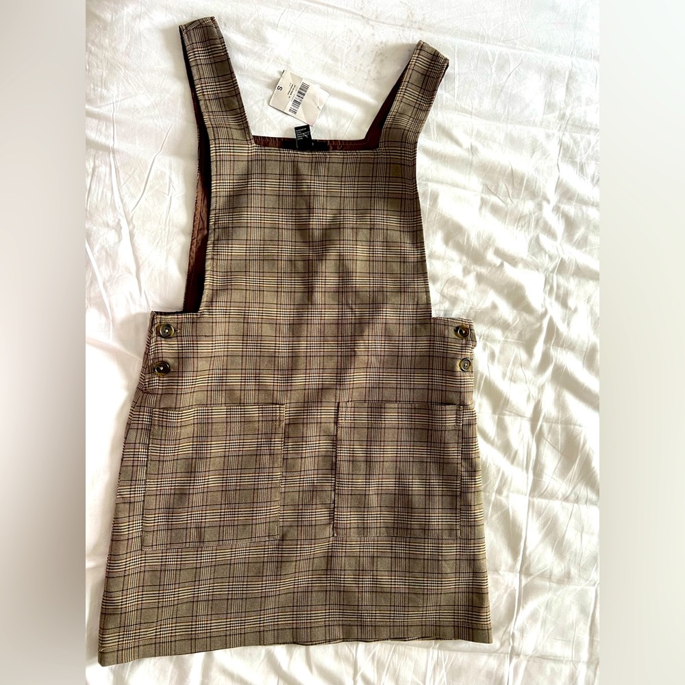 Overall dress in plaid size small